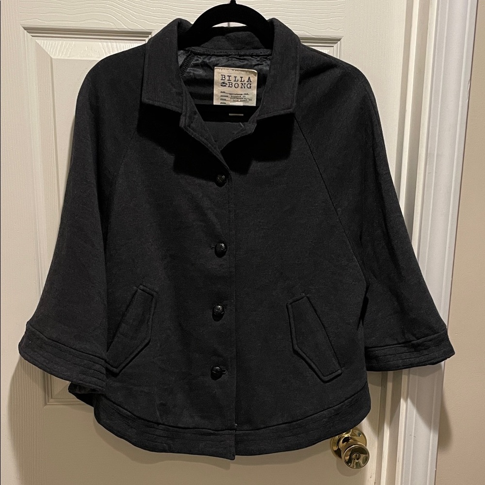 Billabong gray cape coat
